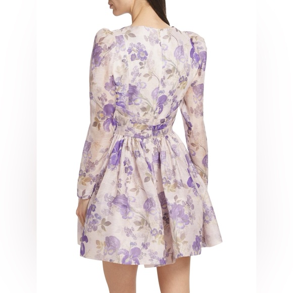 AU2 NWT Zimmermann Lyrical Iris Crossover V-Neck Minidress - Picture 5 of 15